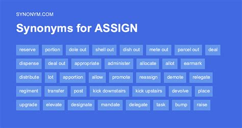 assignment thesaurus|81 Synonyms & Antonyms for ASSIGN .